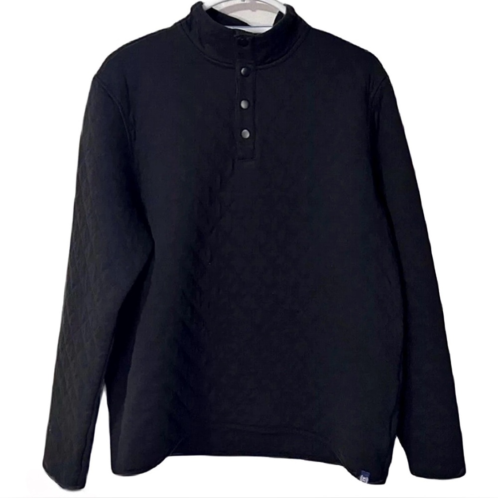 NWT Chap’s Black Quilted Men’s 1/4 Zip Pullover Long Sleeve Size Medium
